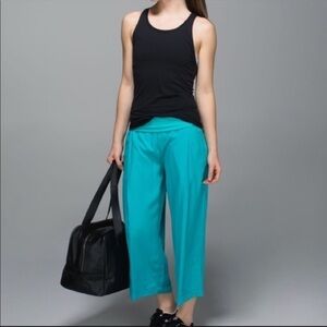 NWT Lululemon Tranquillity Pant, Aqua, Flowing yoga after-class comfort wide leg